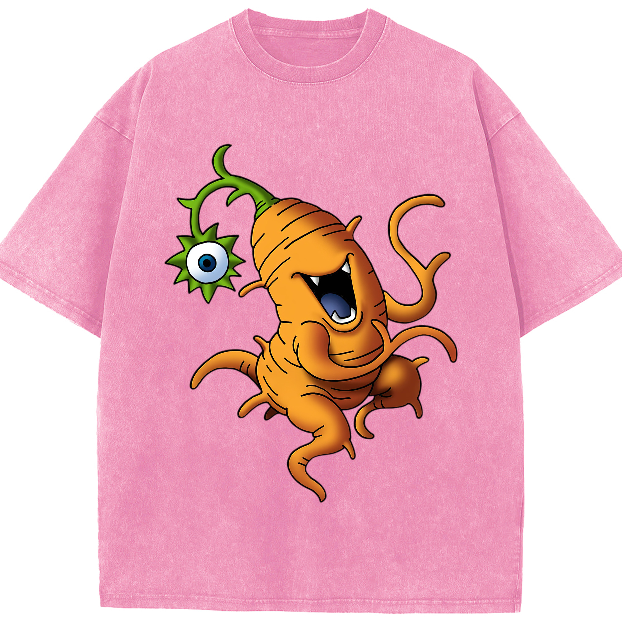 （画像用） ドラゴンクエスト Doragon Kuesuto Dragon Quest 綿100% ヴィンテージ風 半袖Tシャツ（フロントプリント）